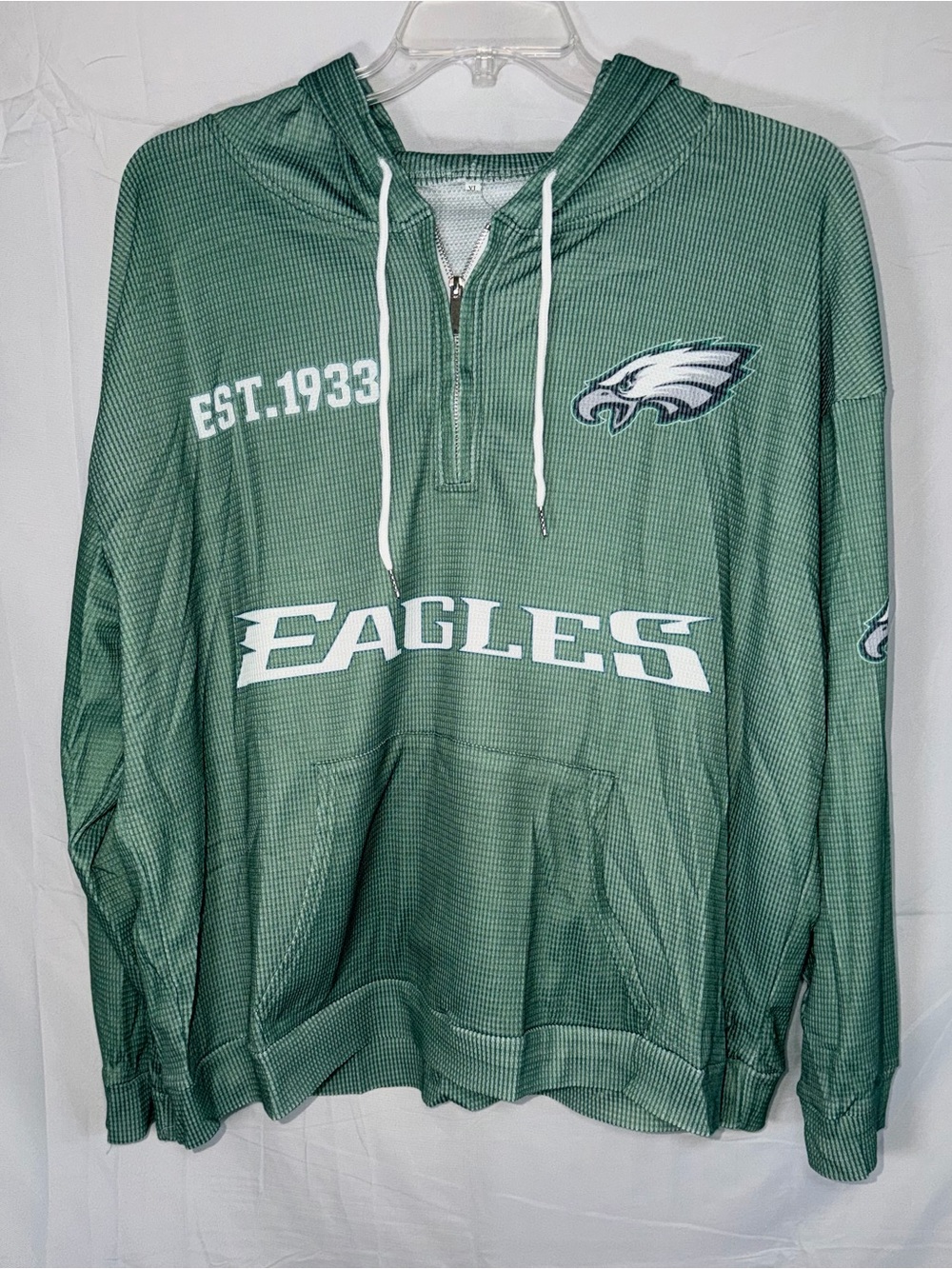 Philadelphia Eagles Green Pullover Hoodie - Eagles Logo